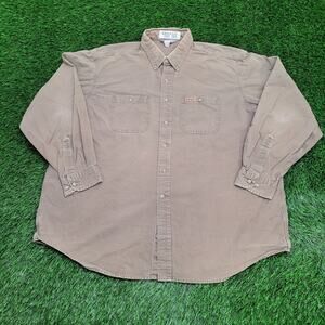Vintage 90s CARHARTT Rugged Button Shirt 3XL 29x32 Baggy USA